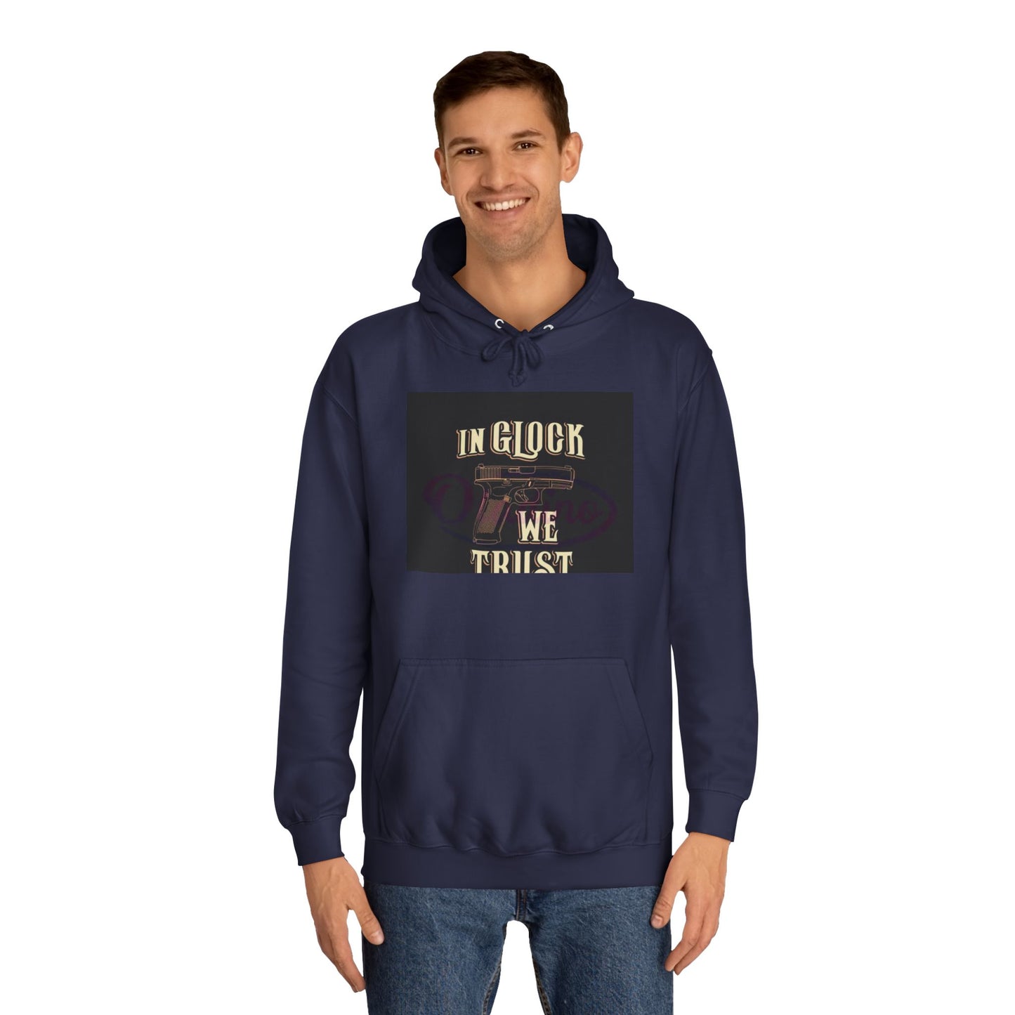 Gun Enthusiast Hoodie - In Glock We Trust | Unisex Sweatshirt for College Students, Gun Lovers, Casual Wear, Gift Idea