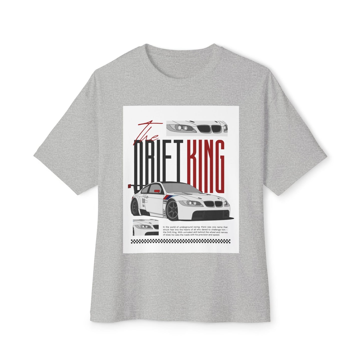 Drift King Graphic Oversized Tee, Casual Streetwear, Car Enthusiast Gift, Summer Outfit