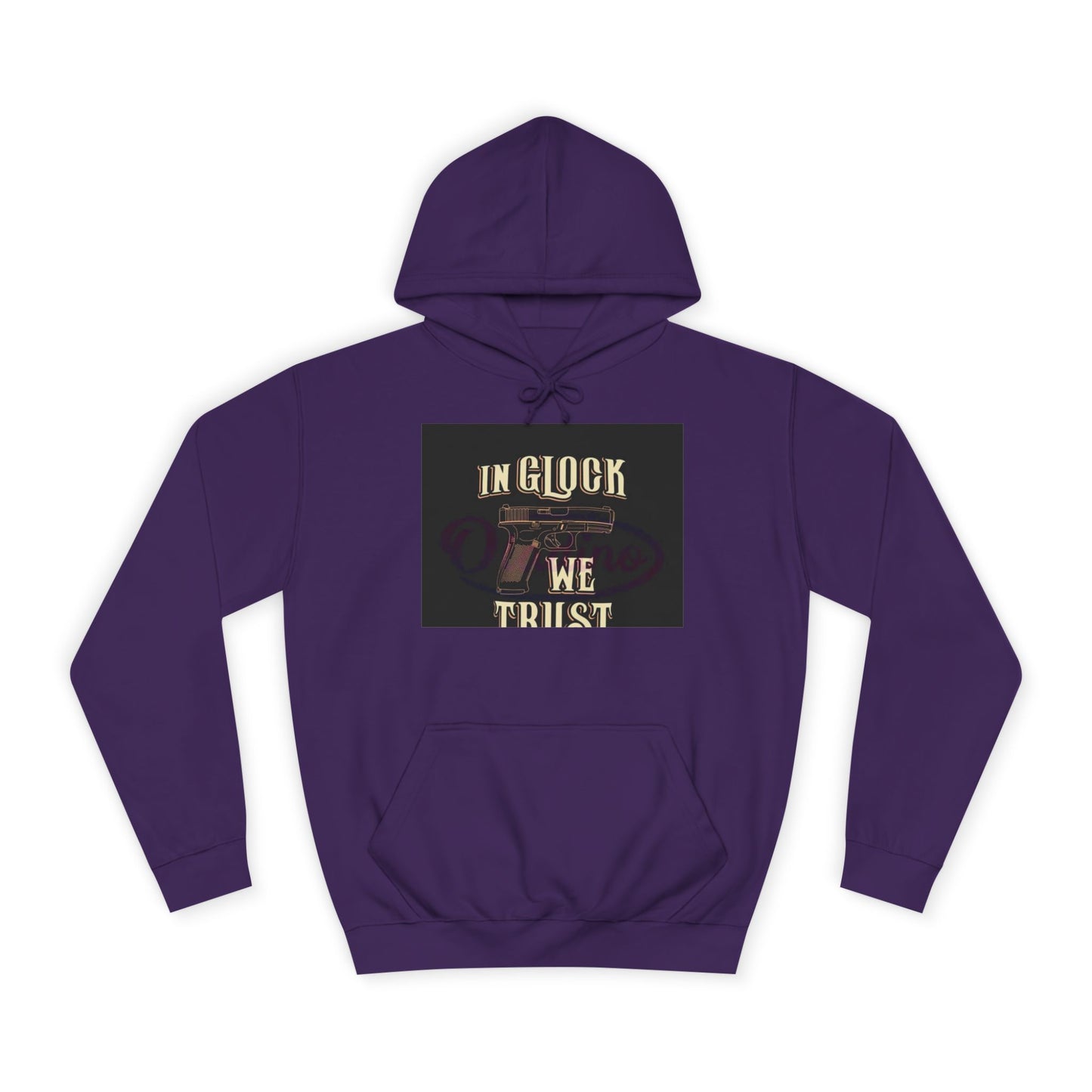 Gun Enthusiast Hoodie - In Glock We Trust | Unisex Sweatshirt for College Students, Gun Lovers, Casual Wear, Gift Idea