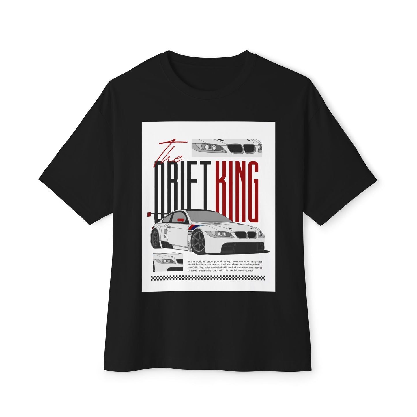Drift King Graphic Oversized Tee, Casual Streetwear, Car Enthusiast Gift, Summer Outfit