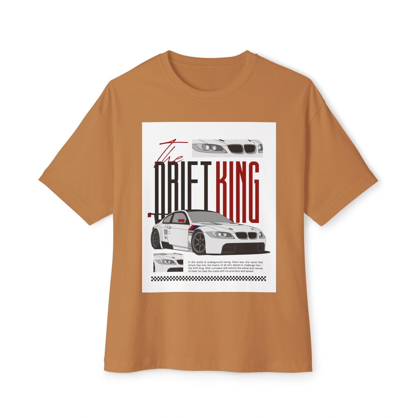 Drift King Graphic Oversized Tee, Casual Streetwear, Car Enthusiast Gift, Summer Outfit