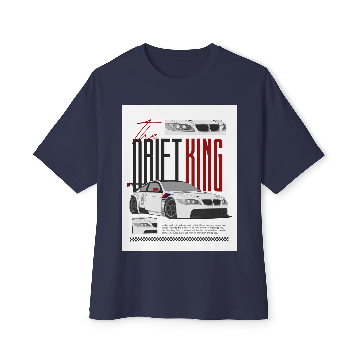 Drift King Graphic Oversized Tee, Casual Streetwear, Car Enthusiast Gift, Summer Outfit