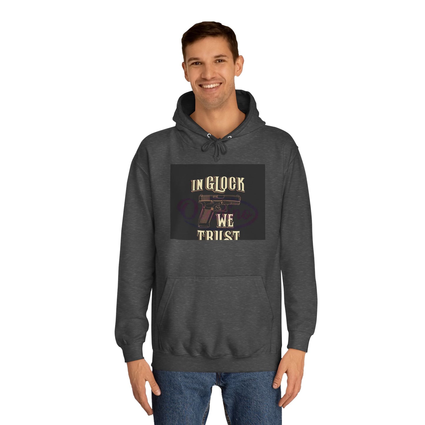 Gun Enthusiast Hoodie - In Glock We Trust | Unisex Sweatshirt for College Students, Gun Lovers, Casual Wear, Gift Idea