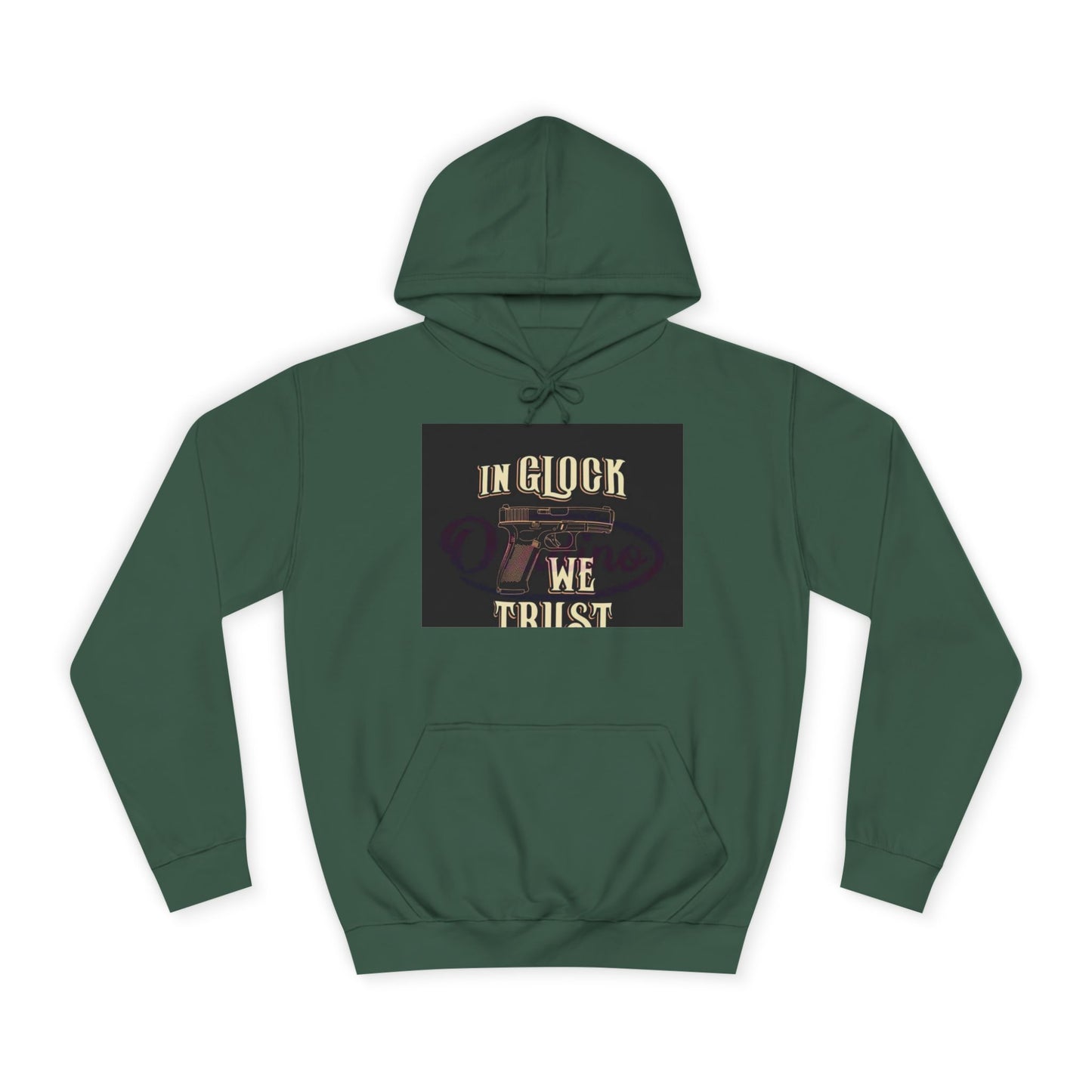 Gun Enthusiast Hoodie - In Glock We Trust | Unisex Sweatshirt for College Students, Gun Lovers, Casual Wear, Gift Idea