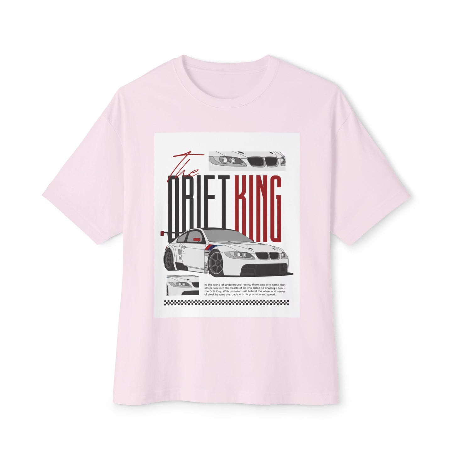 Drift King Graphic Oversized Tee, Casual Streetwear, Car Enthusiast Gift, Summer Outfit