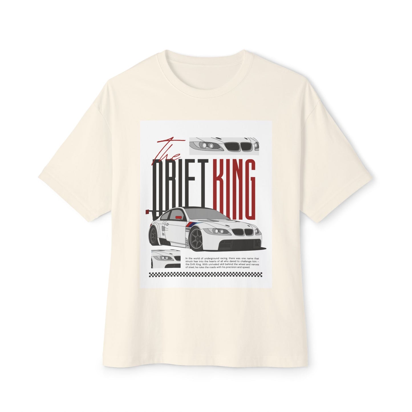 Drift King Graphic Oversized Tee, Casual Streetwear, Car Enthusiast Gift, Summer Outfit