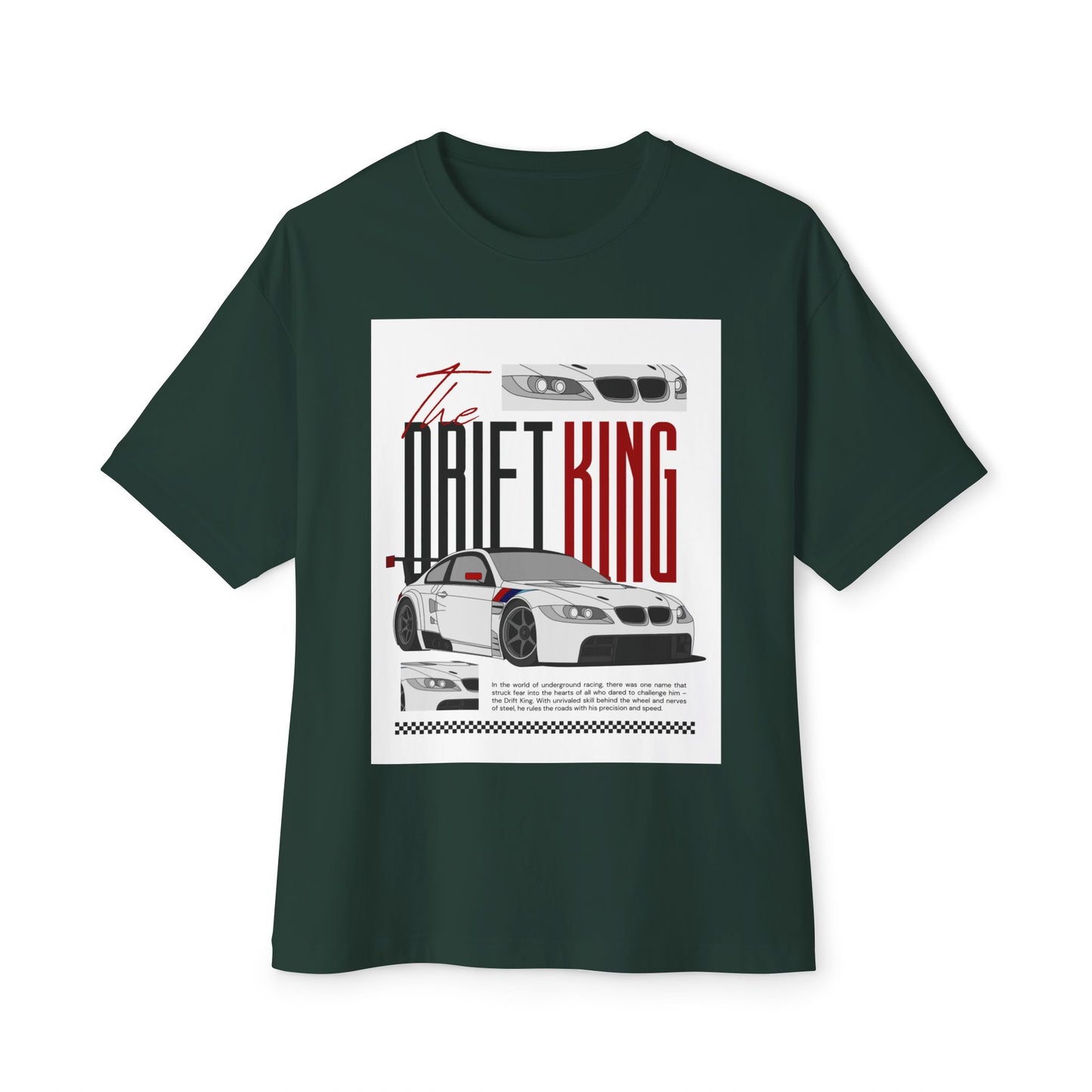 Drift King Graphic Oversized Tee, Casual Streetwear, Car Enthusiast Gift, Summer Outfit