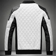 Black And White Leather Coat