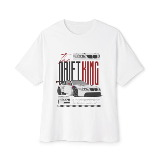 Drift King Graphic Oversized Tee, Casual Streetwear, Car Enthusiast Gift, Summer Outfit