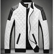 Black And White Leather Coat