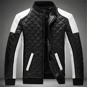 Black And White Leather Coat