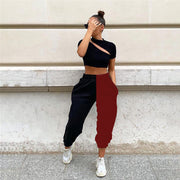 Women's Black And White Sweatpants