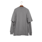 Dark Patch Slogan Two-piece Set Double-layer Hoodie