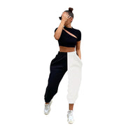 Women's Black And White Sweatpants