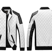 Black And White Leather Coat